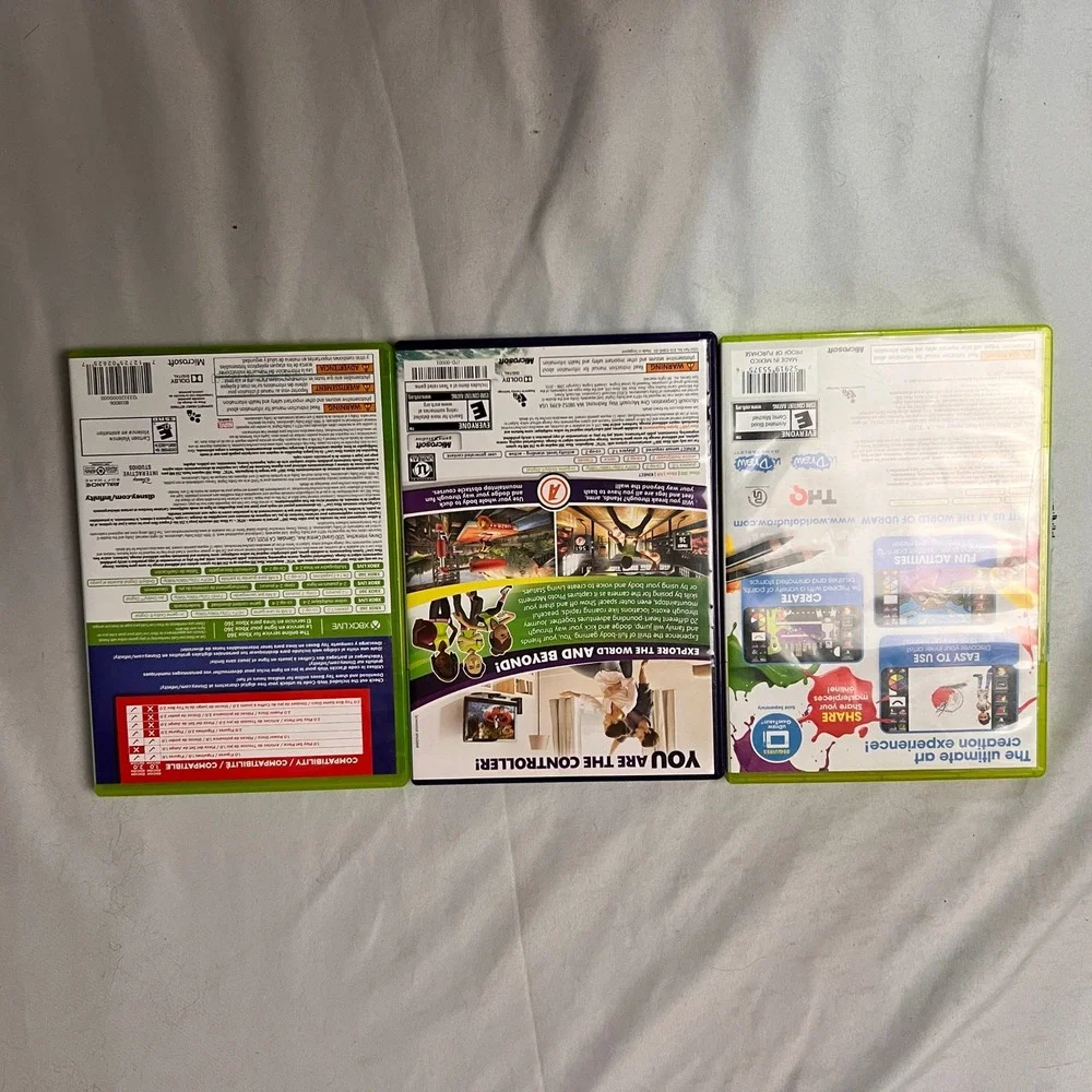 Xbox 360 & PS2 Game Lot Madden 2004 Disney Infinity 2.0 Kinect‎ Adventures uDraw